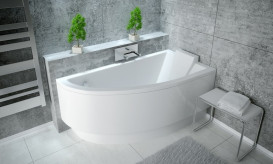 Ванна акриловая Besco Praktika 150х70 см правосторонняя глянцевый белый #WAP-150-NP