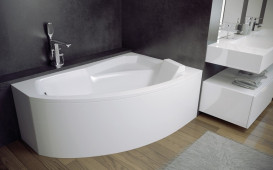 Ванна акриловая Besco Rima 130х85 см правосторонняя глянцевый белый #WAR-130-NP