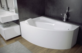 Ванна акриловая Besco Rima 150х95 см левосторонняя глянцевый белый #WAR-150-NL