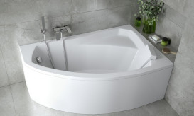 Ванна акриловая Besco Rima 160х100 см правосторонняя глянцевый белый #WAR-160-NP