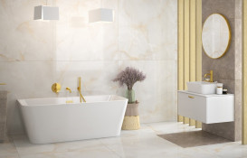 Ванна акриловая Besco Varya 170х80 см с сифоном клик-клак хром глянцевый белый #WAS-170-VR