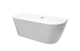 Ванна акрилова Besco Vica New 170х80 см із сифоном клік-клак хром глянсовий білий #WAS-170VN