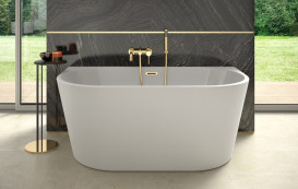 Ванна акрилова Besco Vica New 170х80 см із сифоном клік-клак хром глянсовий білий #WAS-170VN