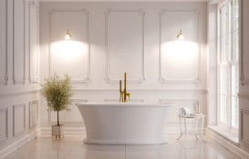 Ванна акрилова Besco Ziva 160х75 см із сифоном клік-клак хром глянсовий білий #WWA-160-ZSC