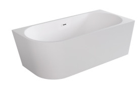 Ванна акриловая Besco Zoya 150х75 см правосторонняя с сифоном клик-клак хром глянцевый белый #WAS-150-ZP