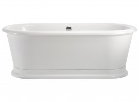 Ванна акрилова Burlington London 180x85 см зі зливом-переливом білий E18