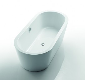 Ванна акриловая Devit Fresh 171.5х78.3 см отдельностоящая с ножками белый 17080121