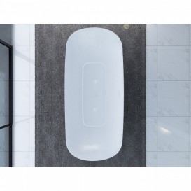 Ванна акрилова Devit Laguna 180х80 см окремостояча з кольоровим фасадом чорний матовий/білий 18056110B