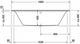 Ванна акриловая Duravit Darling New Combi-System E гидромассажная 180х80 см белый 760244000CE1000