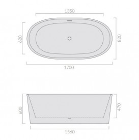 Ванна акрилова Galassia Eden окремостояча білий 7239