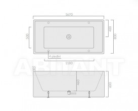 Ванна акриловая Galassia Vasca отдельностоящая прямоугольная белый 8965