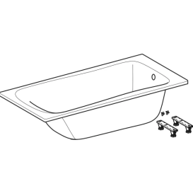 Ванна акриловая Geberit Selnova 140х70 см пристенная белый 554.280.01.1