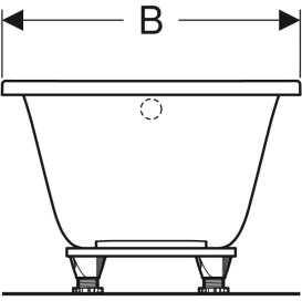 Ванна акриловая Geberit Selnova 140х70 см пристенная белый 554.280.01.1