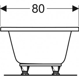 Ванна акриловая Geberit Selnova Duo прямоугольная 180x80 с ножками белый 554.289.01.1