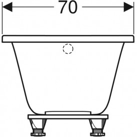 Ванна акрилова Geberit Selnova прямокутна 150x70 з ніжками білий 554.281.01.1