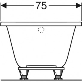 Ванна акриловая Geberit Selnova прямоугольная 160x75 с ножками белый 554.283.01.1