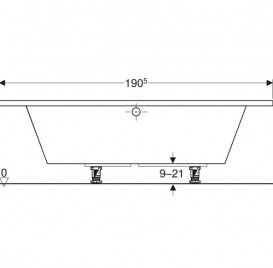 Ванна акриловая Geberit Selnova угловая 135x135 с ножками белый 554.287.01.1