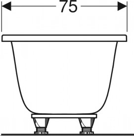 Ванна акрилова Geberit Tawa Slim rim 170х75 з ніжками білий 554.121.01.1