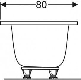 Ванна акрилова Geberit Tawa Slim rim Duo 180х80 з ніжками білий 554.124.01.1