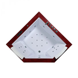 Ванна акрилова Iris 150х150х70 см з гідромасажем та аеромасажем білий TLP-667