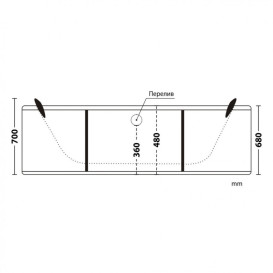 Ванна акрилова Iris 150х150х70 см з гідромасажем та аеромасажем білий TLP-667