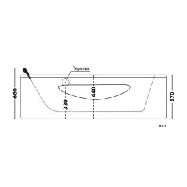 Ванна акрилова Iris 168х85 см з гідромасажем білий TLP-633-G new