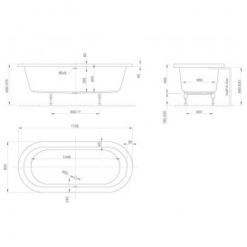 Ванна акриловая Knief Cool Fit 180x80 см белый глянцевый 0400082
