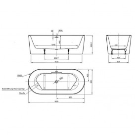 Ванна акрилова Knief Fresh 180x80 см окремостояча білий 0100-230-06