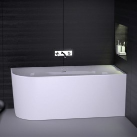 Ванна акриловая Knief Fresh Left 180x80 см с щелевым переливом белый глянцевый 0100233+010009106S