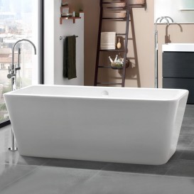 Ванна акрилова Knief Mood 180x80 см з круглим переливом білий глянцевий 0100085+010009106