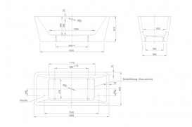 Ванна акрилова Knief Mood 180x80 см з круглим переливом білий глянцевий 0100085+010009106