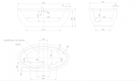 Ванна акрилова Knief Oval 180x95 см окремостояча білий 0100-280