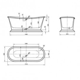 Ванна акрилова Knief Princess I 170х70 см окремостояча білий 0100-081-01
