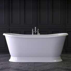 Ванна акриловая Knief Princess I 170x70 см с щелевым переливом белый глянцевый 010008101+010009104