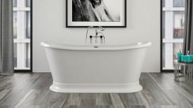 Ванна акриловая Knief Princess I 170x70 см с щелевым переливом белый глянцевый 010008101+010009104