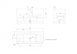 Ванна акрилова Knief Tidy 180x80 см білий 0100-242