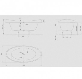 Ванна акрилова Knief Venice Fit 180,5x83,5 см білий глянцевий 0400283+010009106S