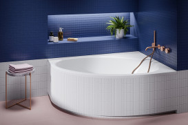 Ванна акрилова Koło Elipso 160x100 см асиметрична права білий XWA0661000