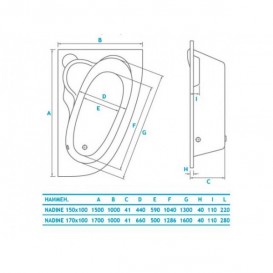 Ванна акрилова Koller Pool Nadine 150x100 см кутова права NADINE150X100R