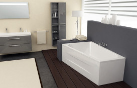 Ванна акриловая Kolpa San Beatrice-D 170х110 см/О правая с массажной системой VITAL+MIKRO и панелью белый 527730