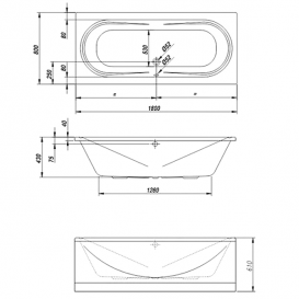 Ванна акриловая Kolpa-san Carmen 180х80 см белый 741398