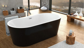 Ванна акриловая Kolpa San Comodo-FS 185x90 см отдельно стоящая белый/черный 593790