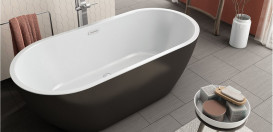 Ванна акриловая Kolpa San Dalia-FS 170x80 см отдельно стоящая белый/черный 561760