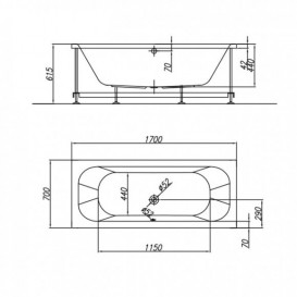 Ванна акриловая Kolpa-san Destiny 170х70 см белый 571025