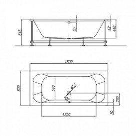 Ванна акриловая Kolpa-san Destiny 180х80 см белый 571049