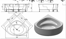 Ванна акриловая Kolpa San Dolores 150х150 см/О с комбинированной (воздух+вода) массажной системой+MIKRO и панелью белый 927640