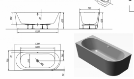 Ванна акрилова Kolpa San Dream SP-D 170x75 см кутова права білий 518040