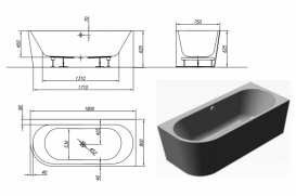 Ванна акрилова Kolpa San Dream SP-D 180x80 см кутова права білий 574370