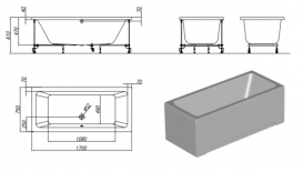 Ванна акриловая Kolpa-san Elektra 170х80 см белый 740667