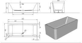 Ванна акриловая Kolpa San Elektra SP-D 185x85 см угловая правая белый 513480
